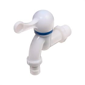 Кран, наружная резьба 3/4", для шланга 5/8" (16 мм), пластик, Greengo