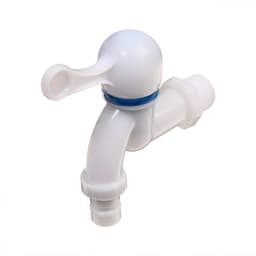 Кран, наружная резьба 3/4", для шланга 5/8" (16 мм), пластик, Greengo