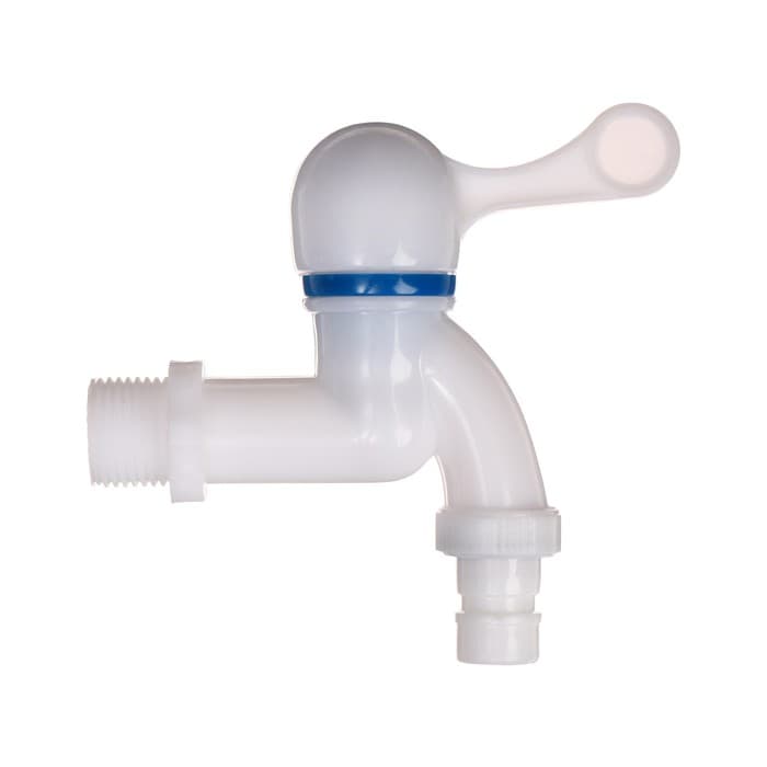 Кран, наружная резьба 3/4", для шланга 5/8" (16 мм), пластик, Greengo