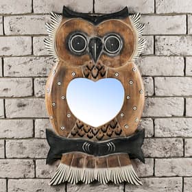 Панно зеркальное «Сова», 1.5×33×60 см