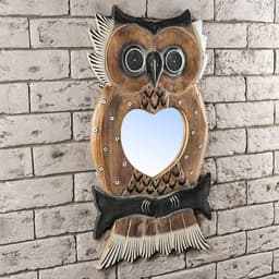 Панно зеркальное «Сова», 1.5×33×60 см