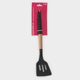 Лопатка с прорезями Доляна «Брауни», 32×7 см, серая, бежевая