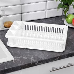 Сушилка для посуды IDEA, 42.5×27.5×9.5 см, пластик, белый