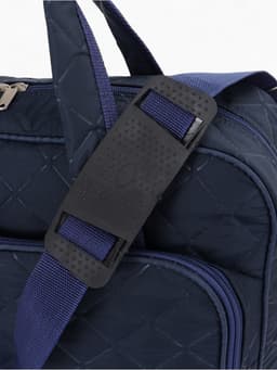 Сумка дорожная на молнии, с увеличением, 2 наружных кармана, длинный ремень, синяя