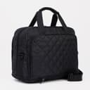 Сумка дорожная на молнии, с увеличением, наружный карман, длинный ремень, чёрная