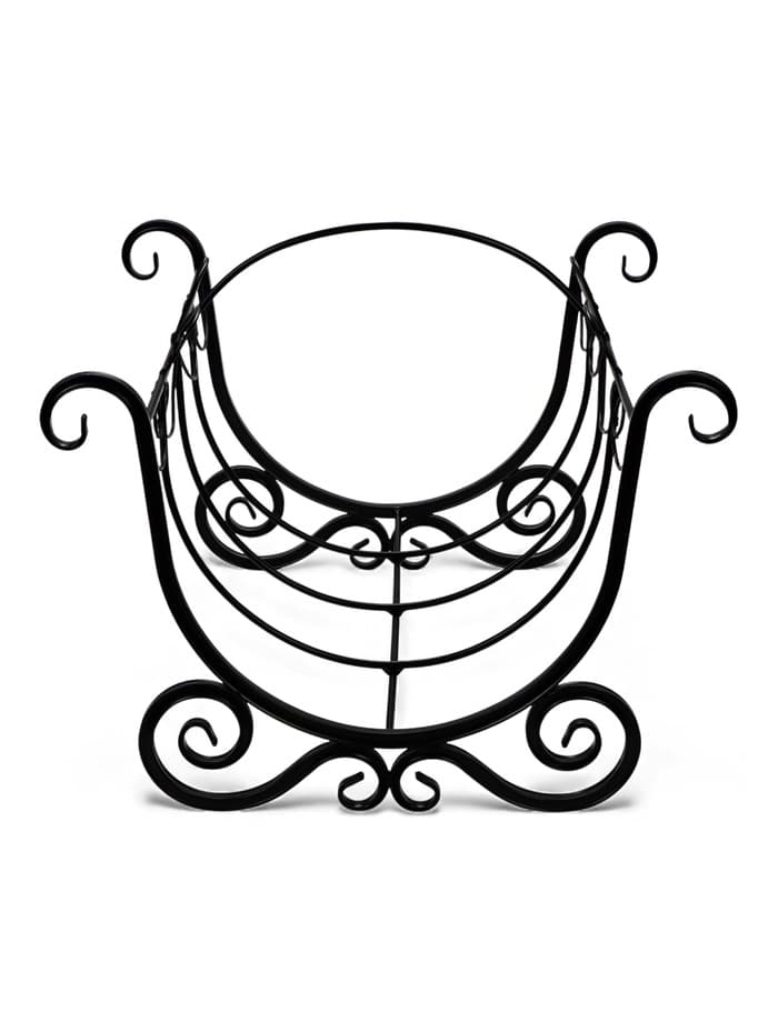 Дровница «Ажур», 60×60×55 см, сталь, кованая, чёрная