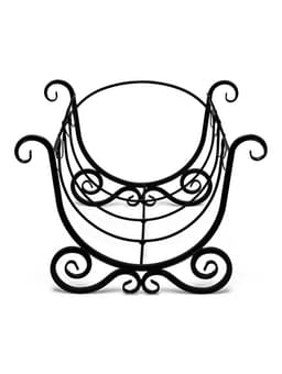 Дровница «Ажур», 60×60×55 см, сталь, кованая, чёрная