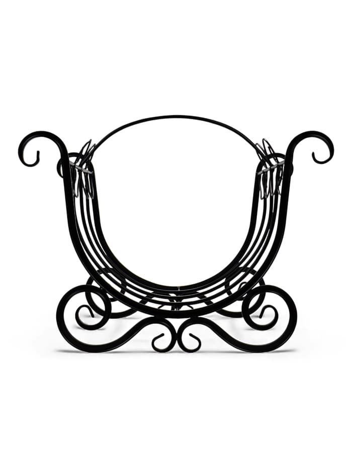 Дровница «Ажур», 60×60×55 см, сталь, кованая, чёрная