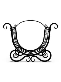 Дровница «Ажур», 60×60×55 см, сталь, кованая, чёрная