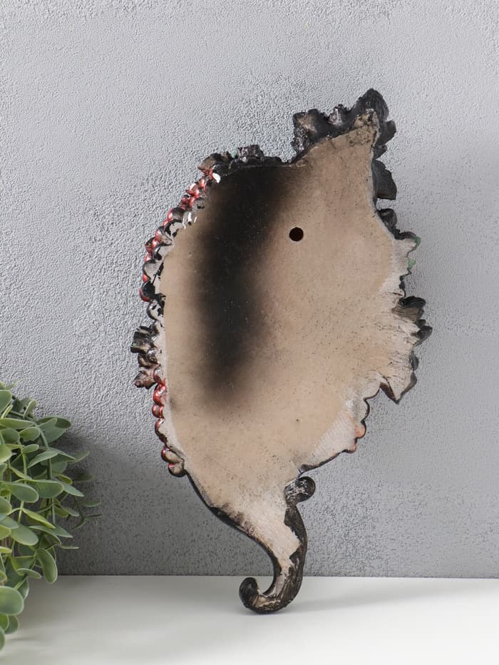 Венецианская маска «Виноград», панно, настенный декор, золото, 30 см