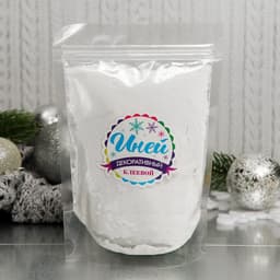 Иней искусственный клеевой для декора «Флок эффект», 120 г, белая