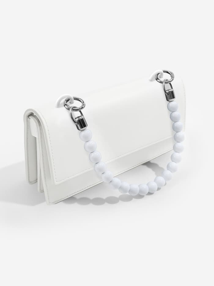 Ручка для сумки, 34×1.5 см, белая