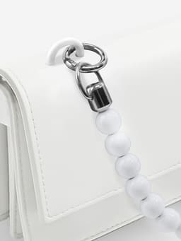 Ручка для сумки, 34×1.5 см, белая