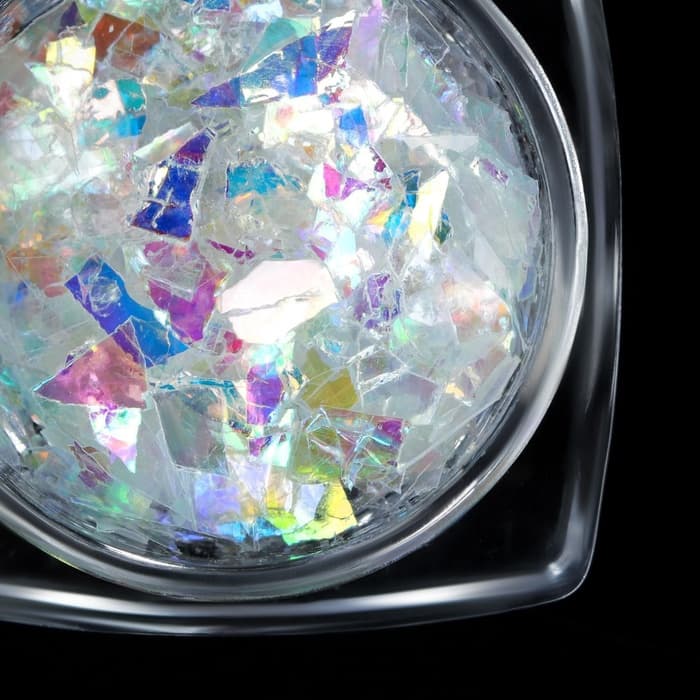 Радужные хлопья для декора «Битое стекло», голографические