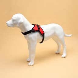 Шлейка К7, размер L, ОГ 64-86 см, вес 18-27.5 кг, мягкая, светоотражающая, красная