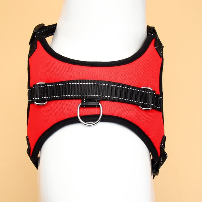 Шлейка К7, размер L, ОГ 64-86 см, вес 18-27.5 кг, мягкая, светоотражающая, красная