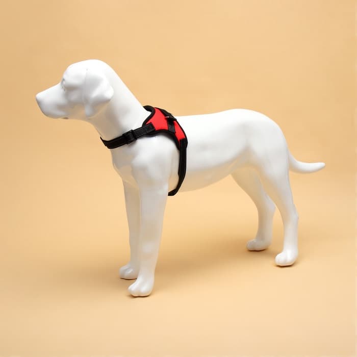 Шлейка К7, размер XL, ОГ 74-92 см, вес 28-47.5 кг, мягкая, светоотражающая, красная