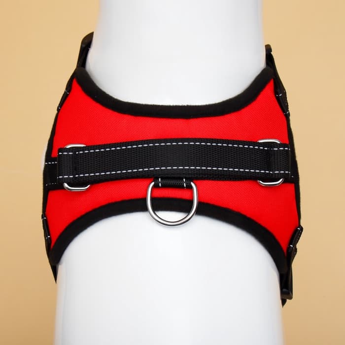 Шлейка К7, размер XL, ОГ 74-92 см, вес 28-47.5 кг, мягкая, светоотражающая, красная