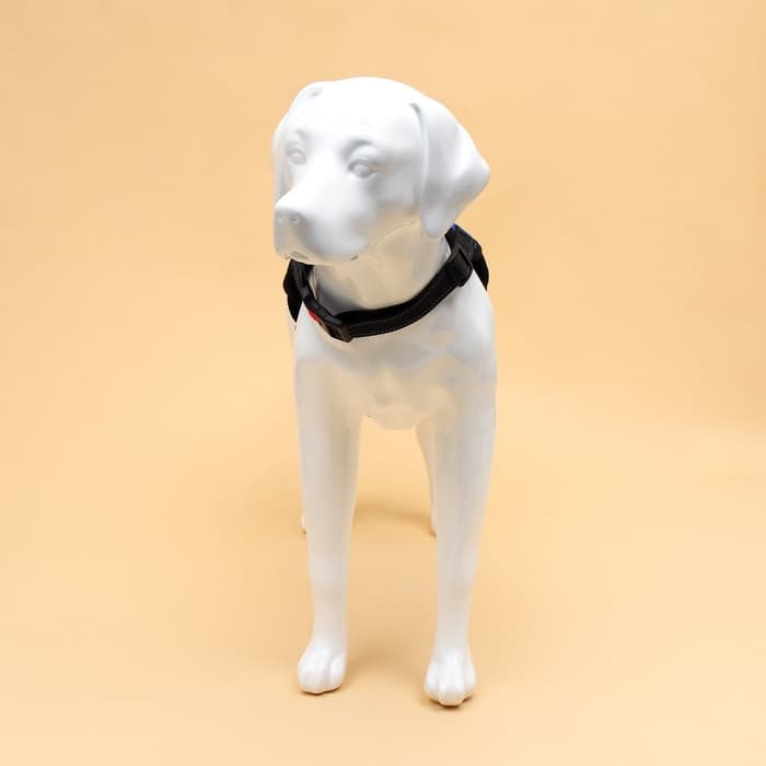 Шлейка К7, размер М, ОГ 52-66 см, вес 9.5-17.5 кг, мягкая, светоотражающая, синяя