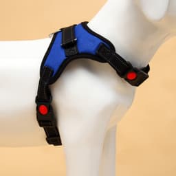 Шлейка К7, размер М, ОГ 52-66 см, вес 9.5-17.5 кг, мягкая, светоотражающая, синяя