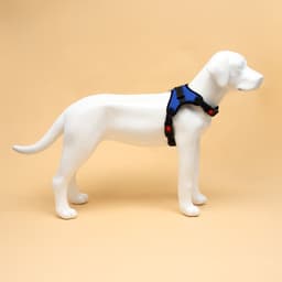 Шлейка К7, размер L, ОГ 64-86 см, вес 18- 27.5 кг, мягкая, светоотражающая, синяя