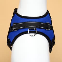 Шлейка К7, размер L, ОГ 64-86 см, вес 18- 27.5 кг, мягкая, светоотражающая, синяя