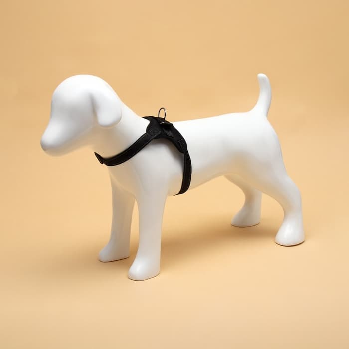 Шлейка К7, размер S, ОГ 44-55 см, вес 5-9 кг, мягкая, светоотражающая, чёрная