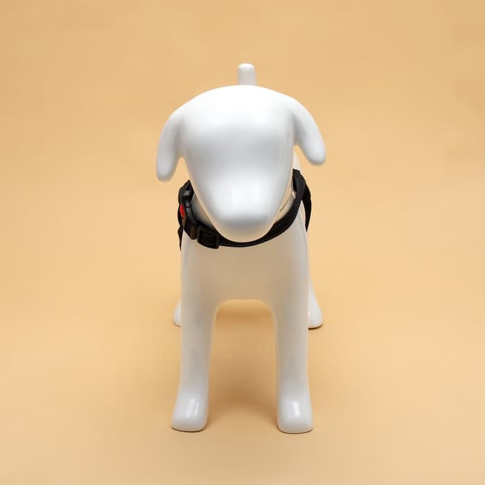 Шлейка К7, размер S, ОГ 44-55 см, вес 5-9 кг, мягкая, светоотражающая, чёрная