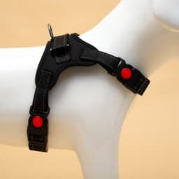 Шлейка К7, размер М, ОГ 52-66 см, вес 9.5-17.5 кг, мягкая, светоотражающая, чёрная