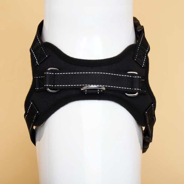 Шлейка К7, размер М, ОГ 52-66 см, вес 9.5-17.5 кг, мягкая, светоотражающая, чёрная