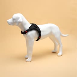 Шлейка К7, размер XL, ОГ 74-92 см, вес 28-47.5 кг, мягкая, светоотражающая, чёрная