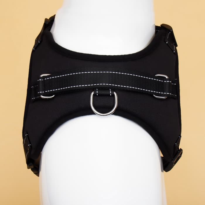 Шлейка К7, размер XL, ОГ 74-92 см, вес 28-47.5 кг, мягкая, светоотражающая, чёрная