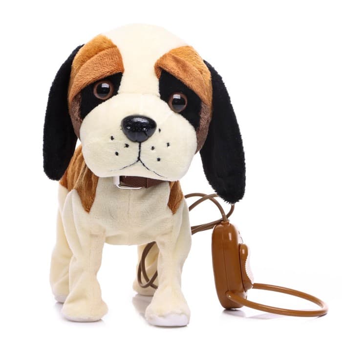 Интерактивная собака ZABIAKA «Любимый щенок», ходит, лает, поет песенку, виляет хвостом