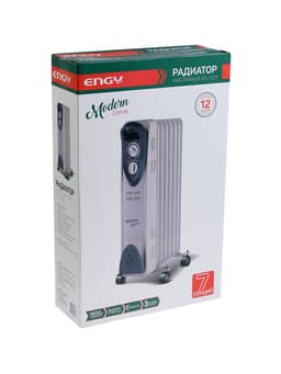 Обогреватель масляный ENGY EN-2207 Modern, 7 секций, напольный, 1500 Вт, 15 м², белый