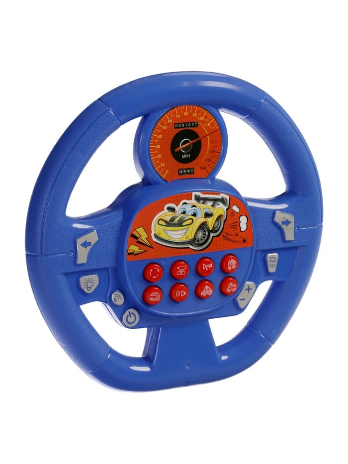 Музыкальная игрушка ZABIAKA «Супер руль», звуковые эффекты, синий