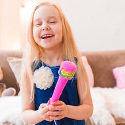 Микрофон ZABIAKA Микрофон на стойке «Ты звезда», высота 80 см, розовый