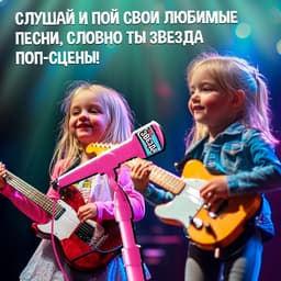 Микрофон ZABIAKA Микрофон на стойке «Ты звезда», высота 80 см, розовый