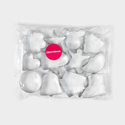 Формы для печенья Доляна «Новогодняя сказка», набор 12 шт., нержавеющая сталь, серебристые