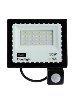 Прожектор светодиодный, 50 Вт, 4000 Лм, 6500К, Датчик движения, IP66