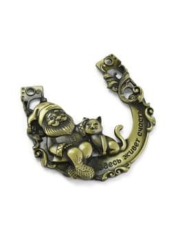 Подкова домовой «Здесь живёт счастье», 7×7 см