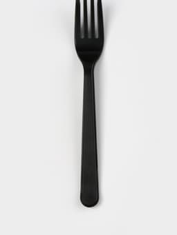 Вилка пластиковая одноразовая чёрная «Премиум», 18 см