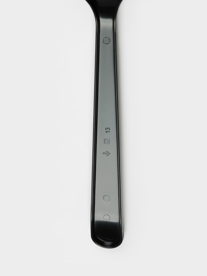 Вилка пластиковая одноразовая чёрная «Премиум», 18 см