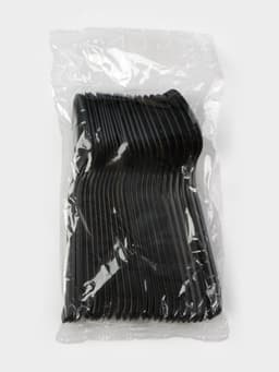 Ложка одноразовая для фуршета «Премиум», 18 см, пластик, чёрная