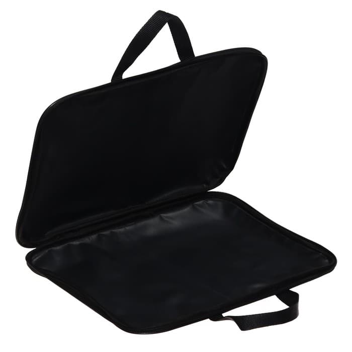 Папка с ручками текстильная А4, 350×270×20 мм, Calligrata «Офис», нейлон 600D, двуцветный кант, чёрная