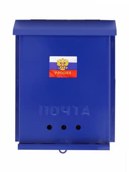 Ящик почтовый без замка (с петлёй), вертикальный, «Почта», синий