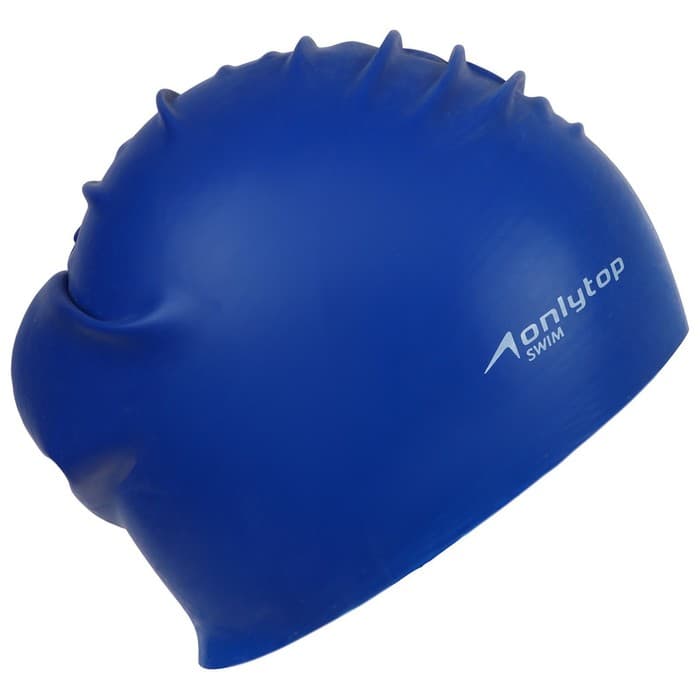 Шапочка для плавания взрослая ONLYTOP Swim, резиновая, обхват 54-60 см, МИКС