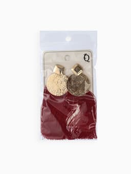 Серьги ассорти «Кисти» хинди, цвет бордовый в золоте, L кисти 6.5 см
