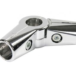 Соединитель угловой для 3-х труб «Система Джокер», R=43, хромированный