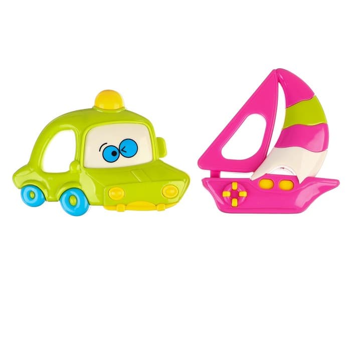 Погремушки Крошка Я «Машинка и Кораблик», 2 шт., МИКС