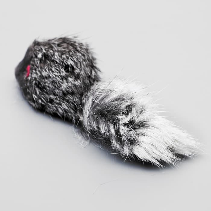 Мышь, 5 см, натуральный мех, серая